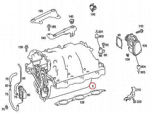 インテークマニホールド サージタンク ASSY メルセデスベンツ R171