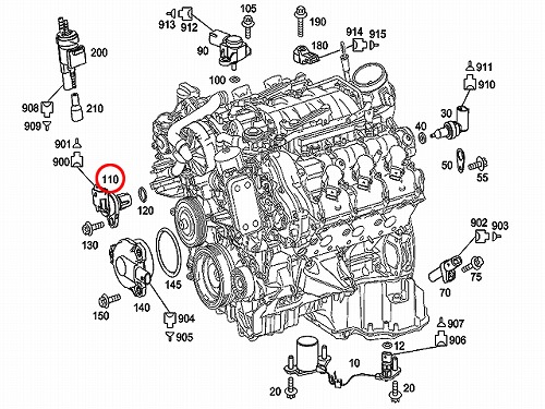 カム角センサー メルセデスベンツ R129 R171 R172 R230 W163 W164 W169