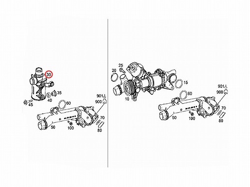 ウォーターポンプ メルセデスベンツ [2742000107]メルセデスベンツ