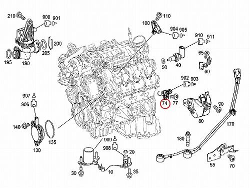 クランク角センサー(クランクポジションセンサー) メルセデスベンツ