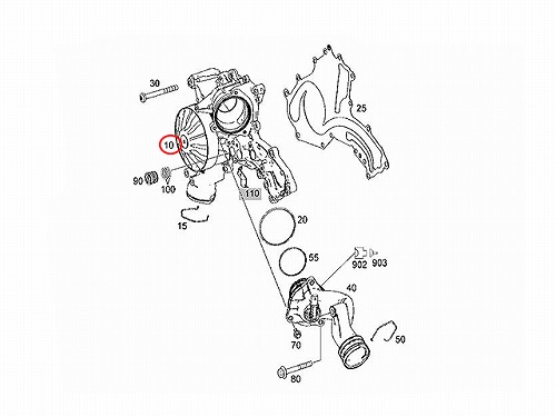 ウォーターポンプ メルセデスベンツ [2782001201]メルセデスベンツ