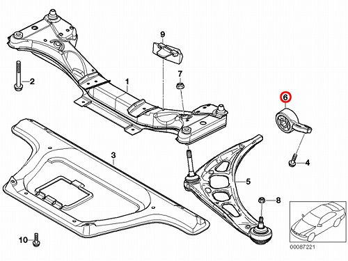 ロアアームブッシュ(コントロールアームブッシュ) フロント BMW 3