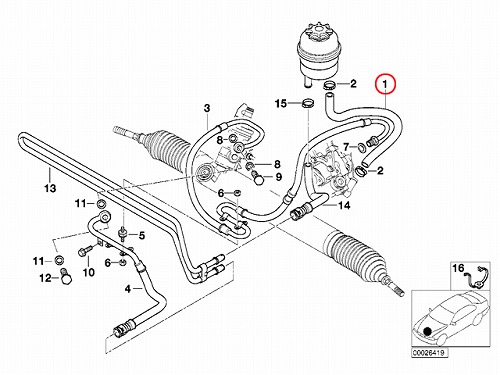 パワステインテークホース BMW [32411095526]