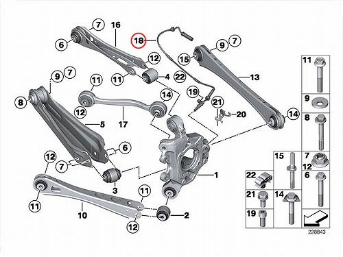 ABSセンサー(スピードセンサー) リア 左右共通 BMW [34526869293]BMW