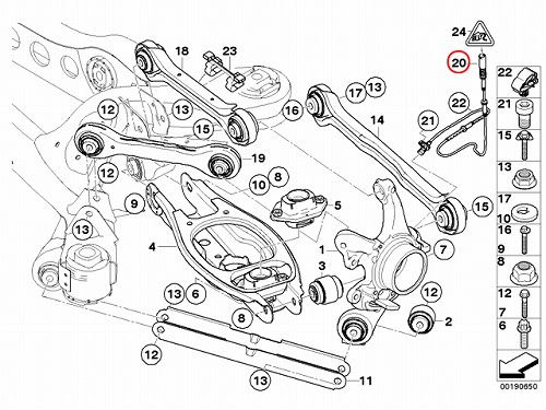 ABSセンサー(スピードセンサー) リア 左右共通 BMW [34526870077]