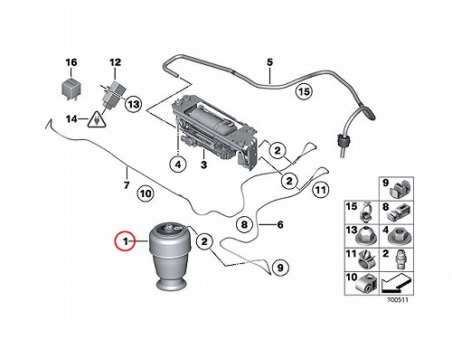 エアサス エアスプリング リア 左右共通 BMW [37106784379]BMW F11