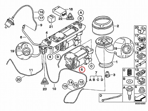 エアサスコンプレッサー(エアサスポンプ) BMW エアサス装備車 E61