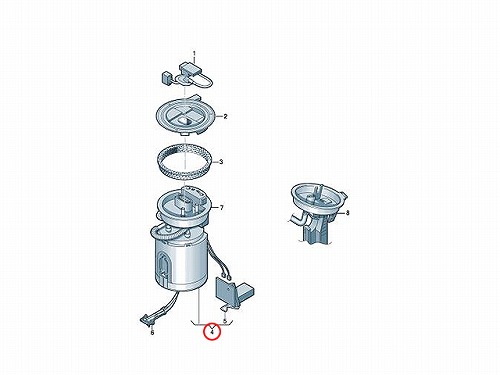 燃料ポンプ(フューエルポンプ) VW(フォルクスワーゲン) [3AA919051L]VW