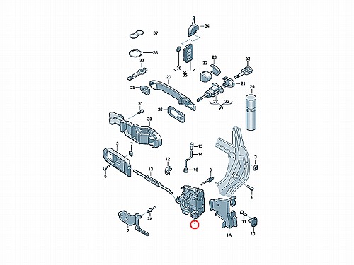 純正 ドアロック アクチュエーター フロント 右側 VW(フォルクスワーゲン)PASSAT(パサート) 3B