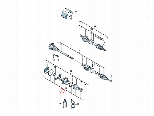 ドライブシャフトブーツキット フロント インナー VW(フォルクスワーゲ