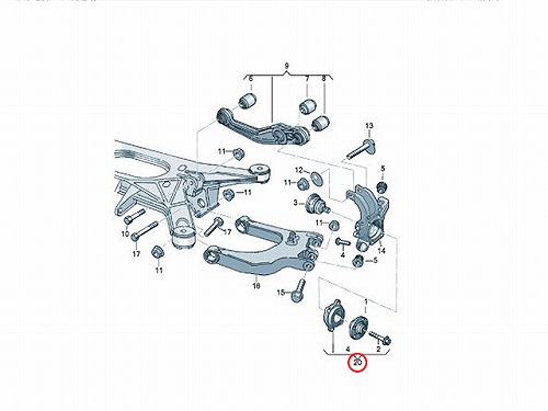 ホイール ハブベアリング リア 左右共通 AUDI(アウディ) [4E0598625