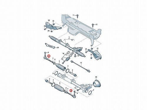 タイロッドエンド 左右共通 AUDI(アウディ) [4F0498811A]AUDI(アウディ