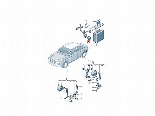 リレー (フューエルポンプなど) AUDI(アウディ) [4H0951253A]AUDI