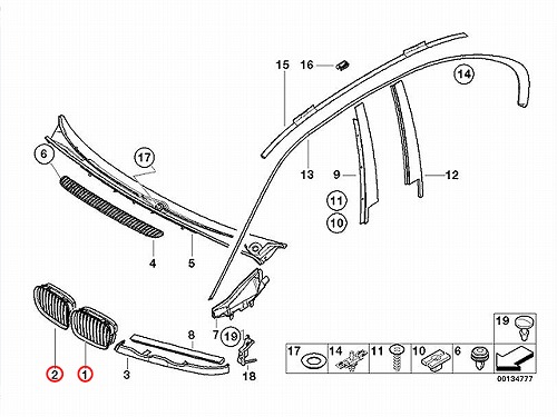 純正 キドニーグリル 左右セット BMW [51138208489-S]BMW E46 | セントピア