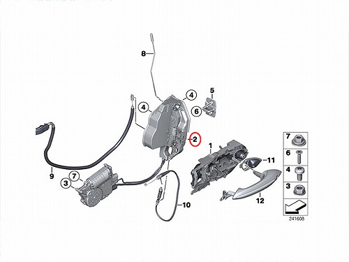 純正 ドアロック アクチュエーター フロント 右側 BMW [51217226198