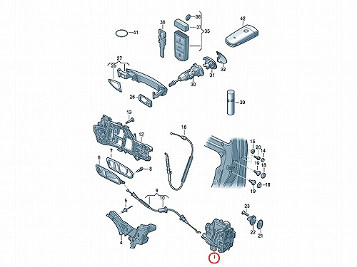 純正 ドアロック アクチュエーター フロント 右側 VW(フォルクスワーゲン)