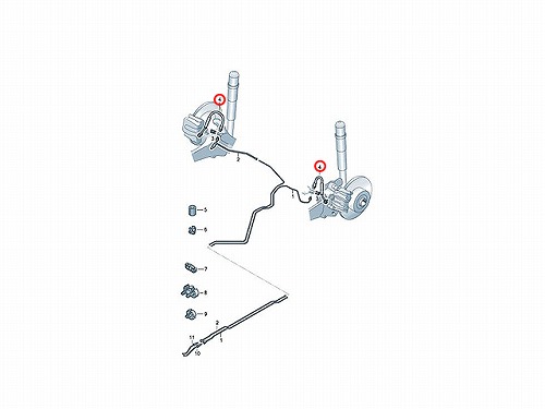 ブレーキホース リア 左右共通 VW(フォルクスワーゲン) [5WA611775]VW