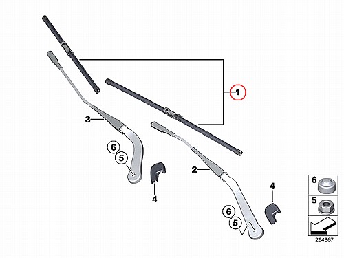 ワイパーブレード左右セット フロント用 BMW E92 E93 320i 325i 335i M3