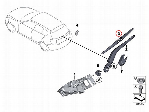 ワイパーブレード リア用 BMW [61617241986]BMW F20 | セントピア