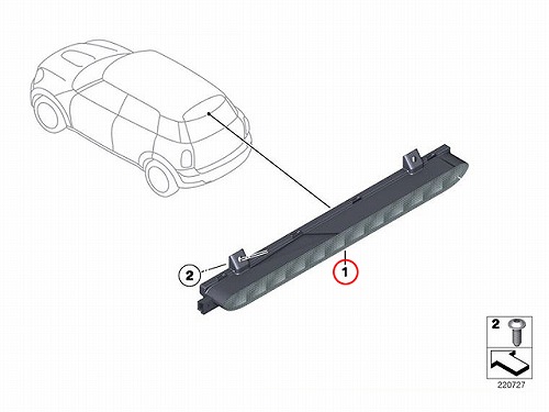 純正 ハイマウントストップランプ MINI(ミニ) [63212751575]MINI(ミニ