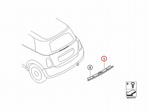 純正 ハイマウントストップランプ MINI(ミニ) [63256961016]MINI(ミニ