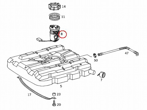 燃料ポンプ(フューエルポンプ) メルセデスベンツ Vクラス W638 V230 V280