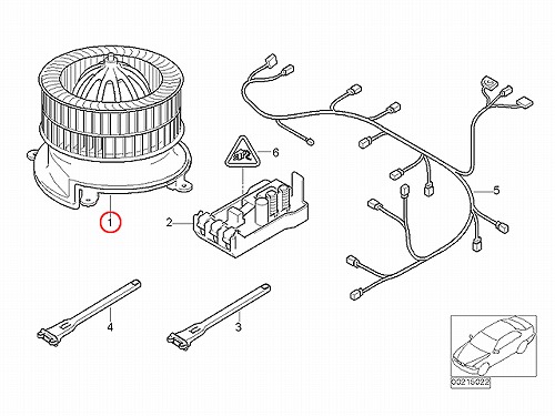 エアコンブロアモーター(ファン) BMW [64116913401]