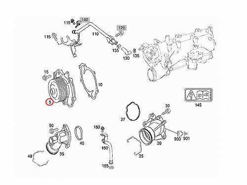 ウォーターポンプ メルセデスベンツ [6422002101]メルセデスベンツ