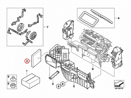 エアコンフィルター 内気用 BMW [64319194098]BMW E70 E71 F15 F16 F86