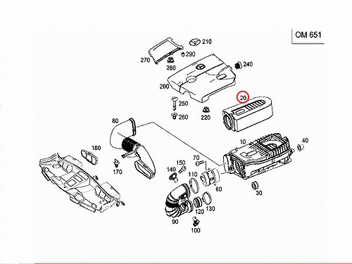 エアフィルター(エアクリーナー) メルセデスベンツ [6510940104