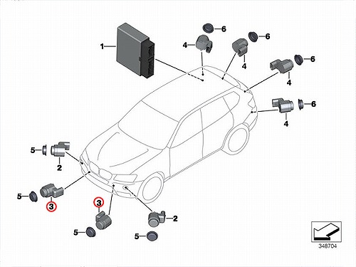 PDCセンサー(パーキングセンサー) BMW [66209274428]BMW F15 F16 F25