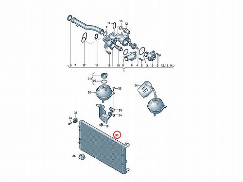 ラジエター VW(フォルクスワーゲン) [6R0121253A]VW(フォルクスワーゲ