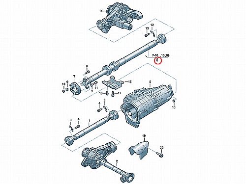 プロペラシャフト(カルダンシャフト) VW(フォルクスワーゲン) TOUAREG