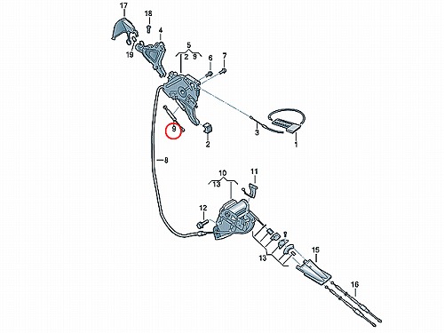 パーキングブレーキダンパー VW(フォルクスワーゲン) トゥアレグ(7L