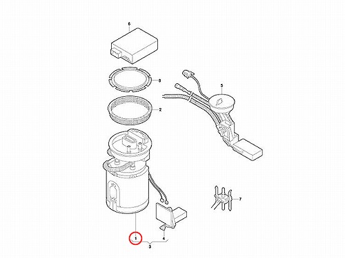 VW トゥアレグ(7LA 7L6 7L7) ワーゲン車用 フューエルポンプ 燃料