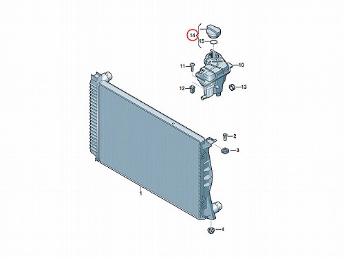 ラジエターキャップ(サブタンクキャップ) AUDI(アウディ) A4/S4(8E 8H) A6/S6(4B 4F) A8/S8(4E)