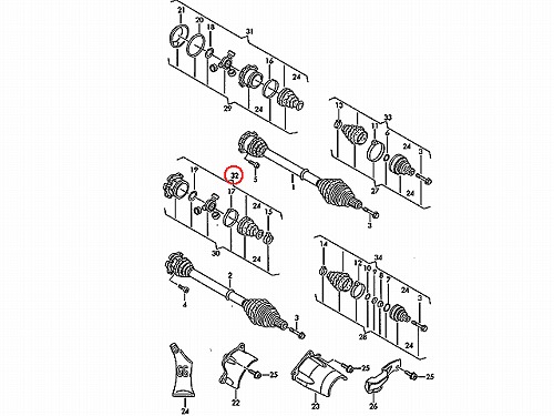 ドライブシャフトブーツキット フロント インナー VW(フォルクスワーゲ