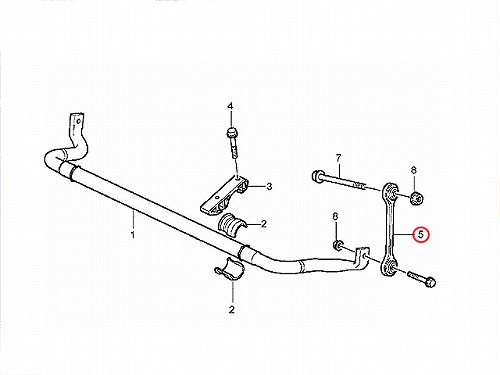 スタビリンクロッド フロント 左右共通 Porsche(ポルシェ) [95534306900]Porsche(ポルシェ) カイエン(955) |  セントピア