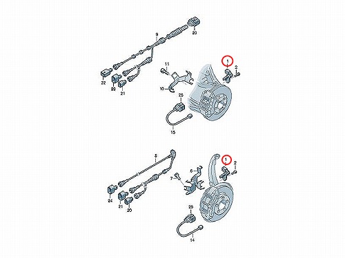 ABSセンサー(スピードセンサー) 左右共通 Porsche(ポルシェ) [95860640502]Porsche(ポルシェ) カイエン(958) |  セントピア