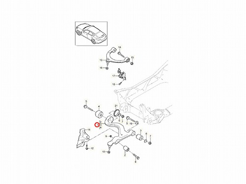 ロアアーム(コントロールアーム) フロント 右側 Porsche(ポルシェ) [97034105404]Porsche(ポルシェ) パナメーラ(970)  | セントピア