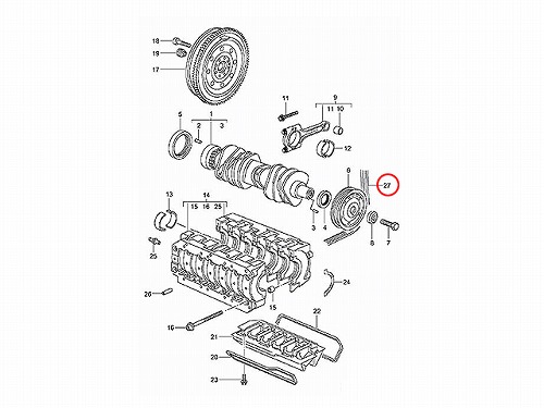 ファンベルト(Vベルト) Porsche(ポルシェ) [99610215166]Porsche(ポルシェ) 911(993) 911(996)  911(997) ボクスター(986) ケイマン(986) ボクスター(987) ケイマン(987) | セントピア