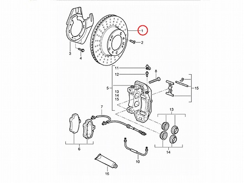 ブレーキローター(ディスクローター) フロント Porsche(ポルシェ