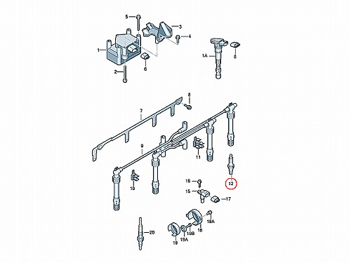 スパークプラグ BOSCH製 AUDI(アウディ) A4 8KCAKF 8KCALF A5 8FCAKF 8FCALF 8TCALF A6(4F)  4FBDW 4FBDXS 4FCCEA 4FCCES Q5(8R) 8RCALF
