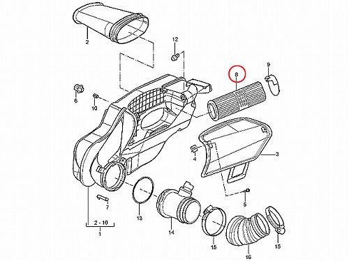 エアフィルター(エアクリーナー) Porsche(ポルシェ) CAYMAN(ケイマン) BOXSTER(ボクスター) 987 98720 98721  98720 98721 98725 98726 987MA120 987MA121