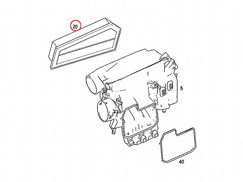 エアフィルター(エアクリーナー) メルセデスベンツ W204 C180 C200 C250 W212 E250 R172 SLK200 直4 直噴ターボ