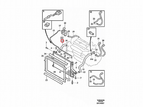 ラジエター アッパーホース VOLVO(ボルボ) [V30680912]VOLVO(ボルボ