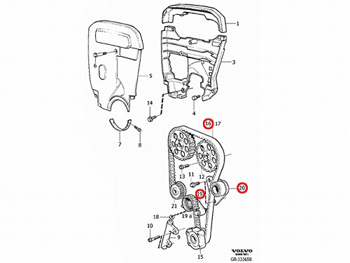 タイミングベルトテンショナーセット VOLVO(ボルボ) 850 960 C70 S40