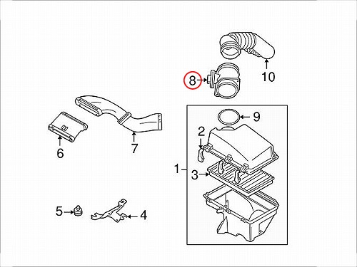 エアマスセンサー(エアフロセンサー) VOLVO(ボルボ) [V31342362]VOLVO