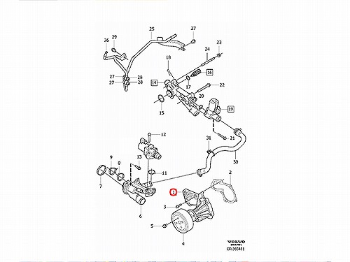 ウォーターポンプ VOLVO(ボルボ) [V31493369]VOLVO(ボルボ) B4164