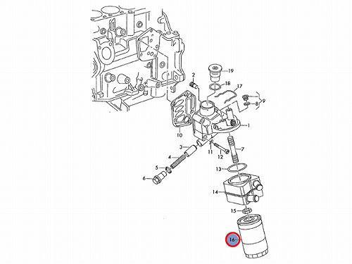 オイルフィルター VW(フォルクスワーゲン) ゴルフ3(1H 1E) ゴルフ4(1J